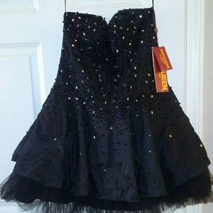 May Queen Couture Black Strapless Dress